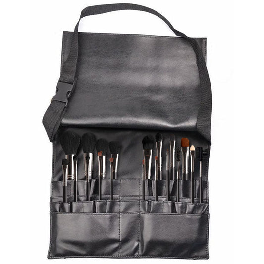 18-piece makeup brush set in a holder that can be attached to the waist-0
