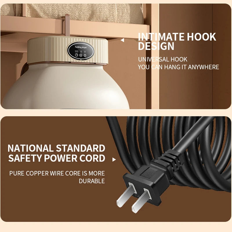 Uscător de haine electric pliabil