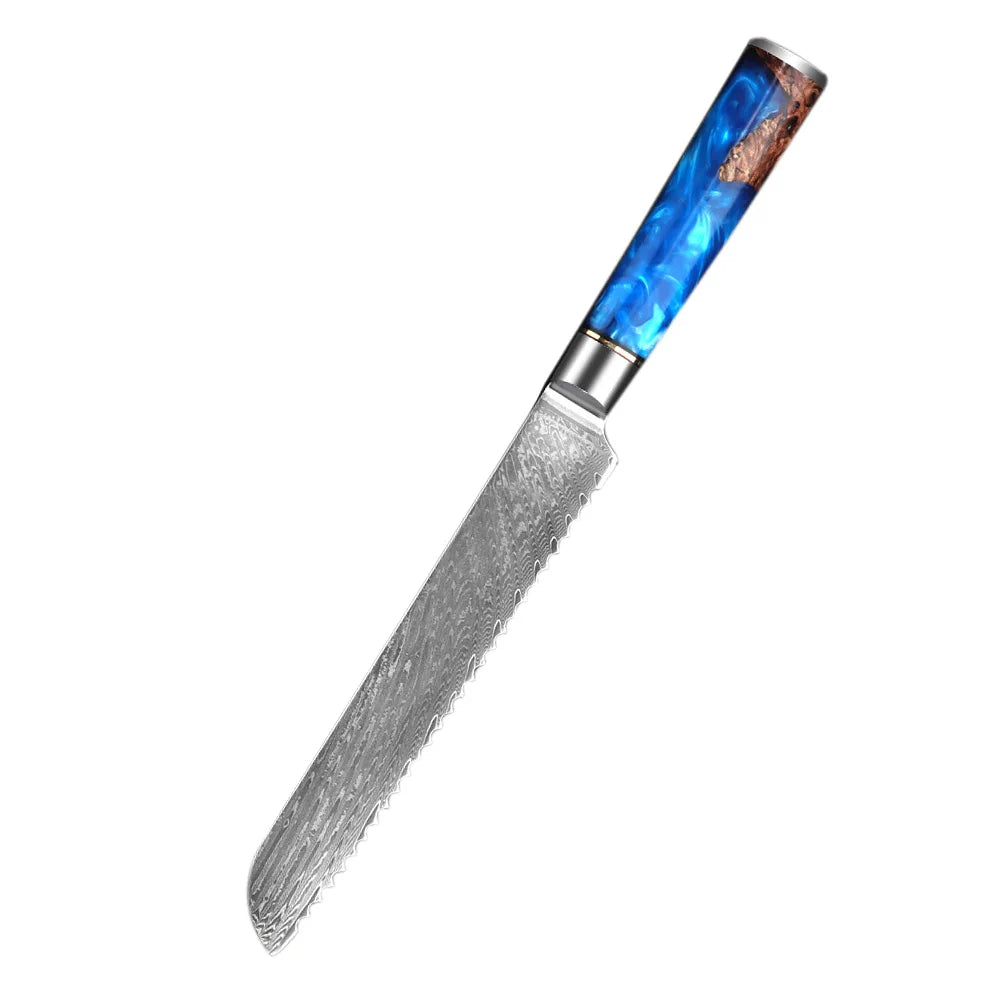 Cutit de pâine din oțel Damasc